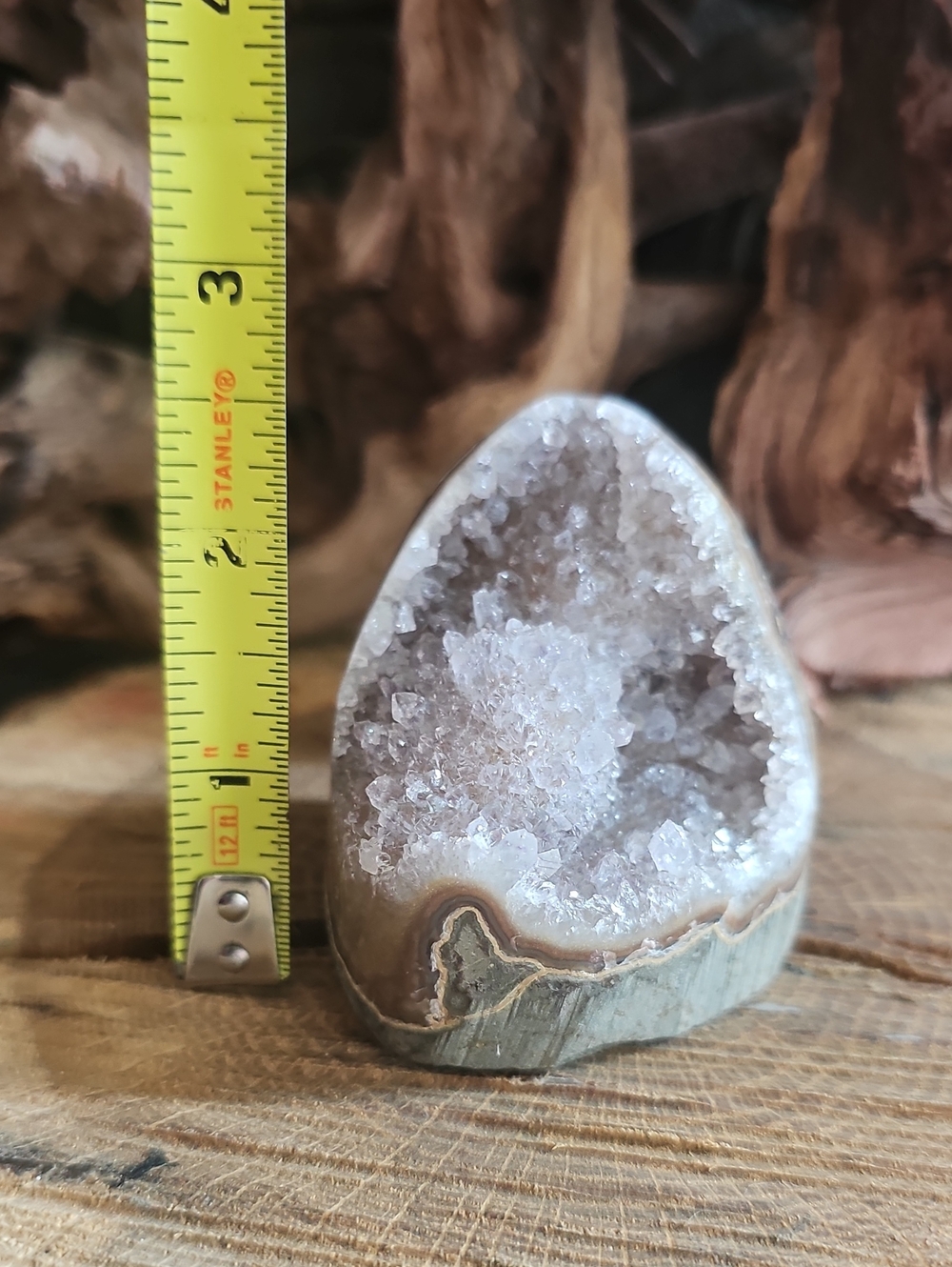 Natural Amethyst/Quartz Geode Cluster - Sparkling Lavender Crystals - Picture 11 of 11